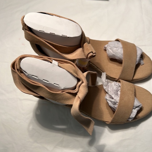NIB ALDO l Size 10 l LARETTA Espadrilles Wedge Heel Sandals l Natural - Picture 6 of 13
